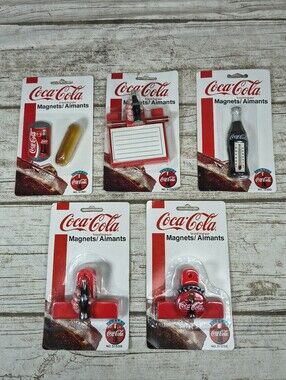 Lot Of 5 NOS Coke Collectible Magnets 1990's